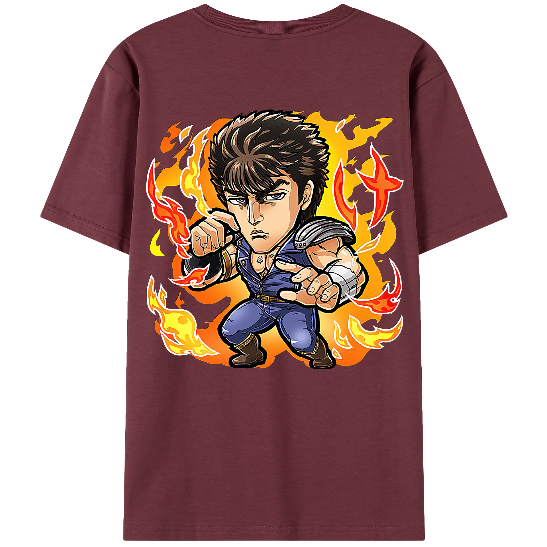 （画像用） 北斗の拳 Fist of the North Star 綿100％半袖Tシャツ（背面プリント）